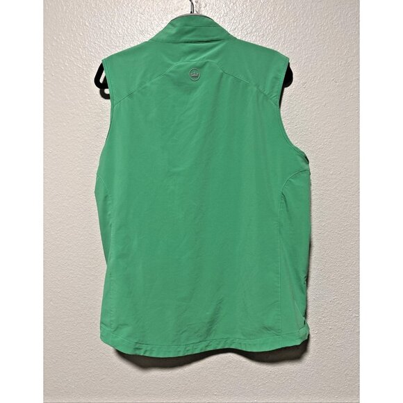 Peter Millar Green Sleeveless Vest Women's Medium Summer Golf Top Full Front Zip - Picture 4 of 9